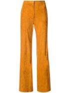 Adam Lippes Long Straight Leg Trousers - Yellow & Orange