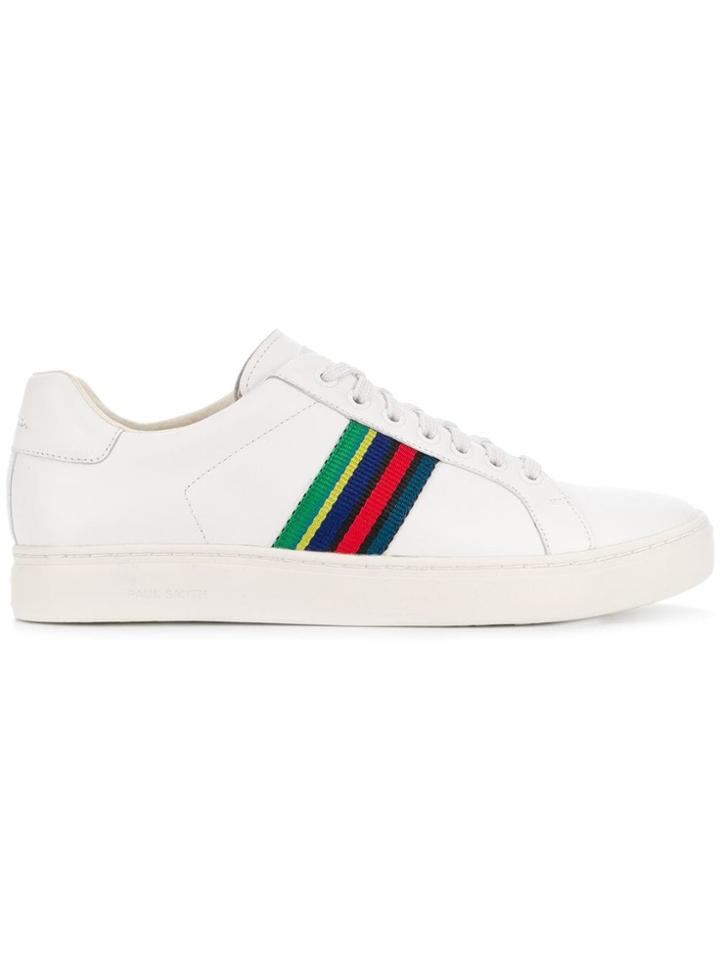 Ps Paul Smith Striped Band Low Top Sneakers - White