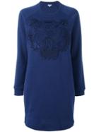 Kenzo 'tiger' Sweatshirt Dress, Women's, Size: Small, Blue, Cotton