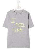 Zadig & Voltaire Kids Teen Slogan Print T-shirt - Grey