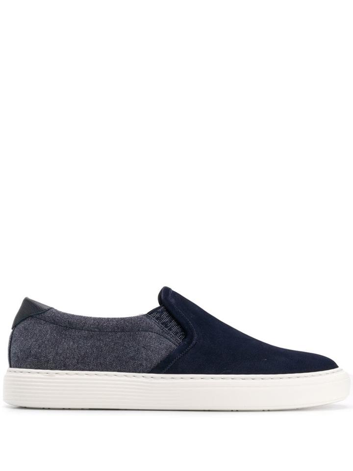Brunello Cucinelli Classic Slip-on Sneakers - Blue