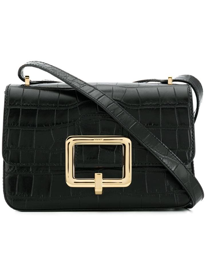 Bally Croco-effect Shoulder Bag - Black