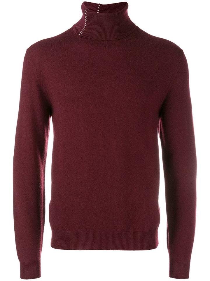 Mauro Grifoni Turtleneck Jumper - Red