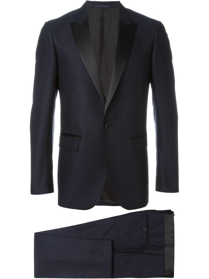 Lanvin Two-piece Dinner Suit, Men's, Size: 52, Blue, Viscose/wool