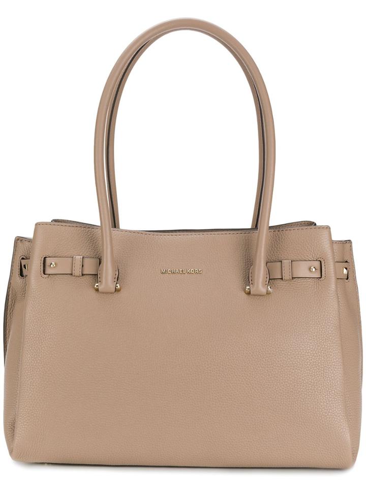 Michael Michael Kors Studded Open Top Tote Bag - Nude & Neutrals