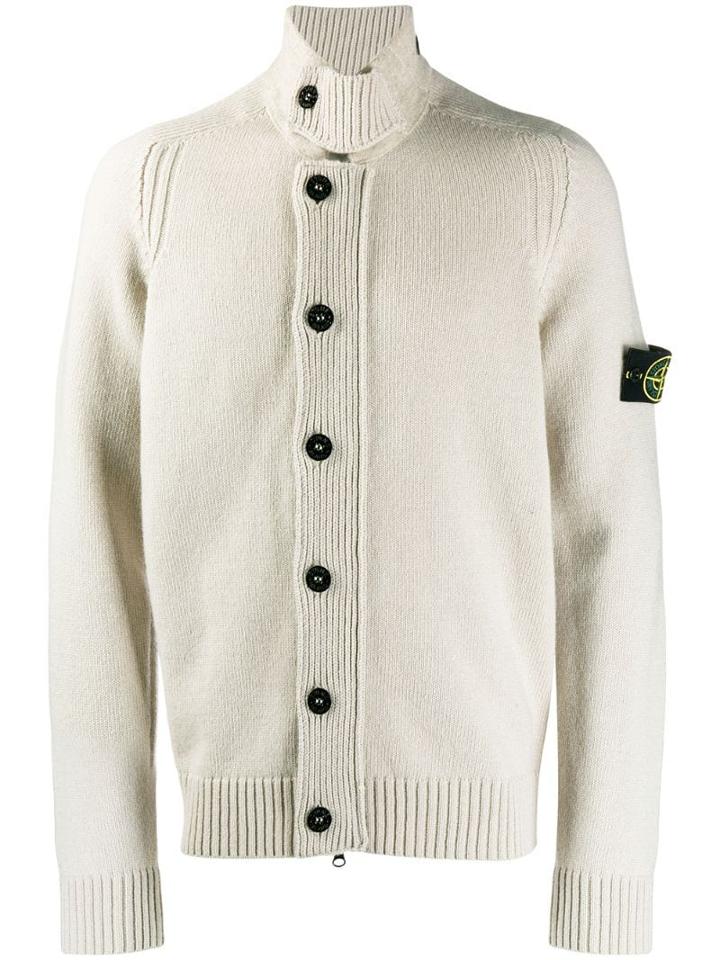 Stone Island Button-up Knit Cardigan - Neutrals