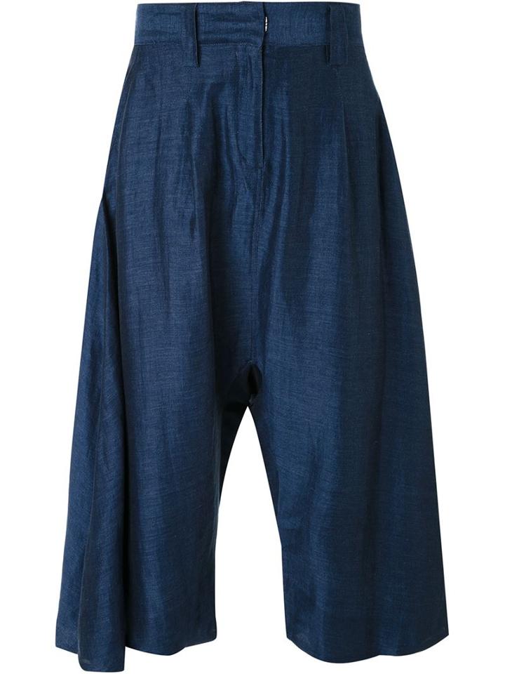 Fad Three Drop-crotch Trousers, Men's, Size: M, Blue, Linen/flax/cupro