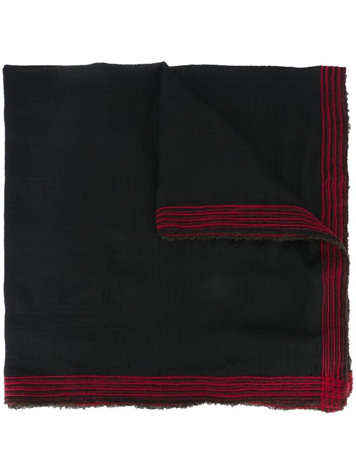 Faliero Sarti Woven Scarf, Adult Unisex, Black, Modal/virgin Wool