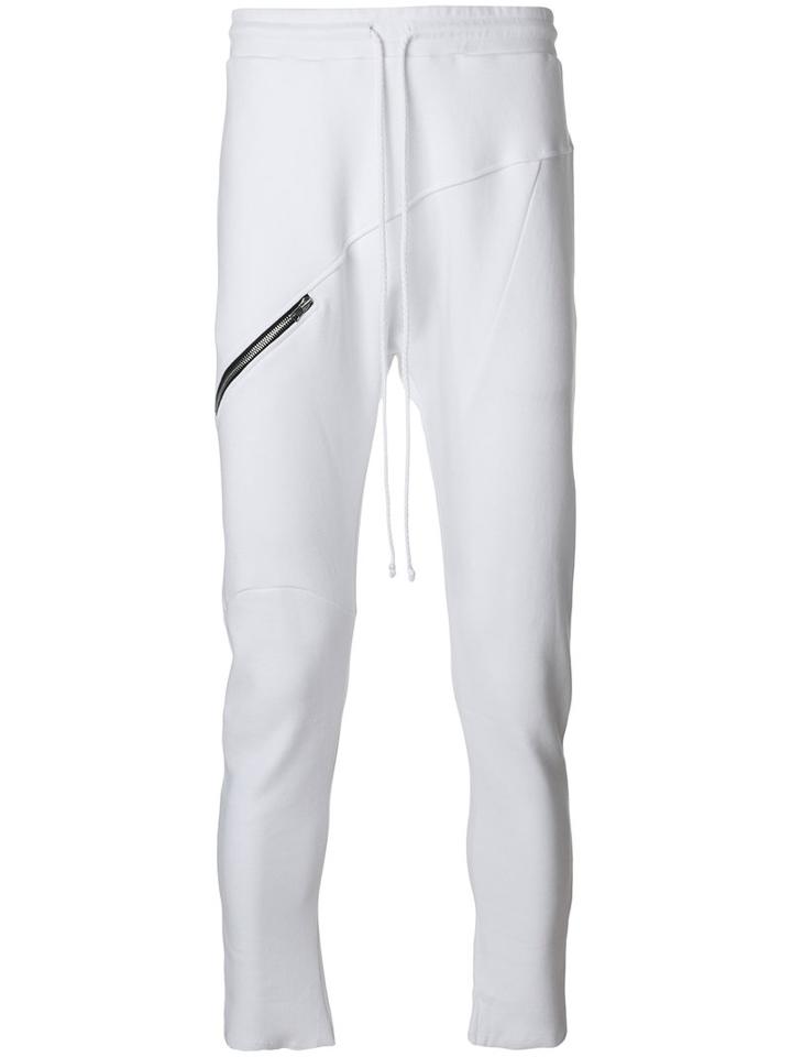 Lost & Found Rooms - Zipped Pocket Skinny Sweatpants - Men - Cotton - Xs, White, Cotton