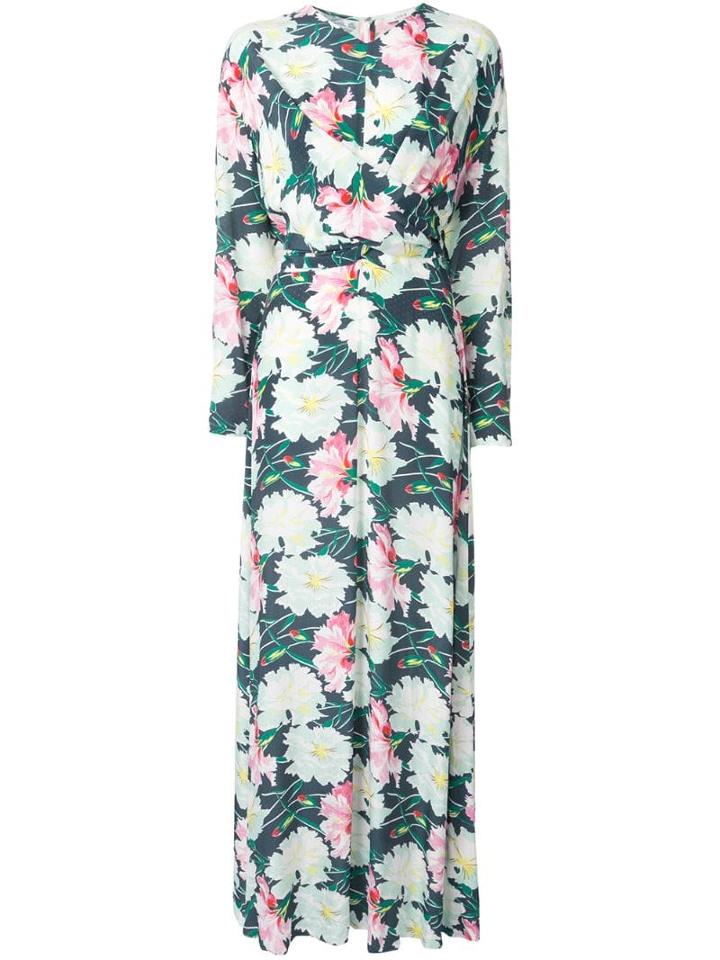 Layeur Floral Wrap Dress - Green