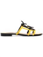 Fabrizio Viti Suede City Bow Sandals - Yellow & Orange