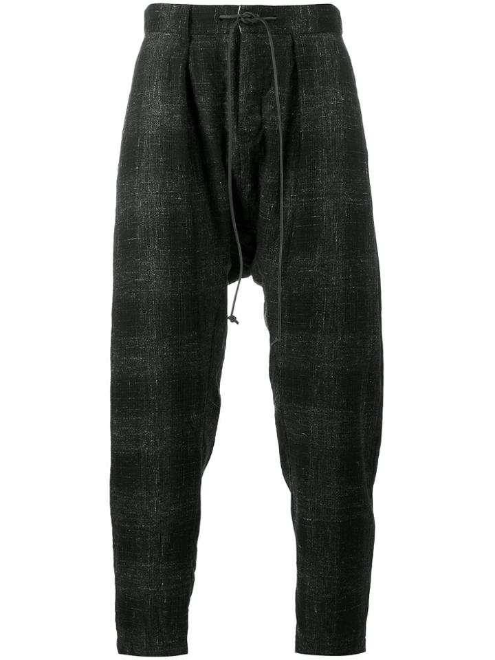 Kazuyuki Kumagai Tapered Wool-blend Trousers - Blue