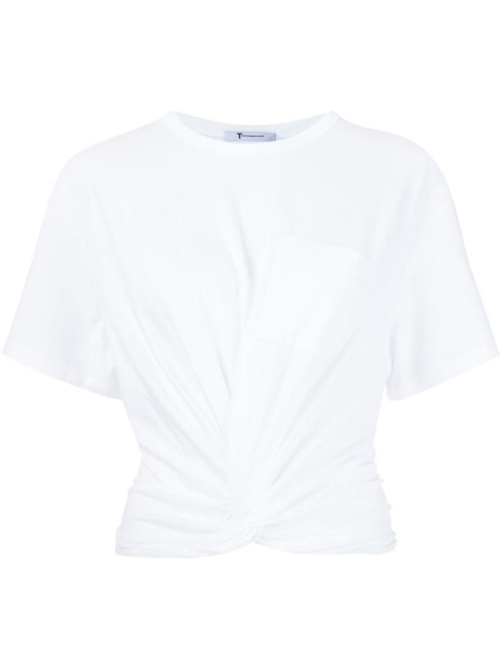 T By Alexander Wang Twist T-shirt, Women's, Size: Medium, White, Cotton