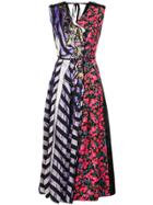 Marc Jacobs Striped Floral Summer Dress - Pink & Purple