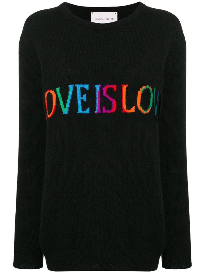 Alberta Ferretti Love Is Love Jumper - Black