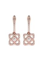 De Beers 18kt Rose Gold Enchanted Lotus Sleeper Diamond Earrings -