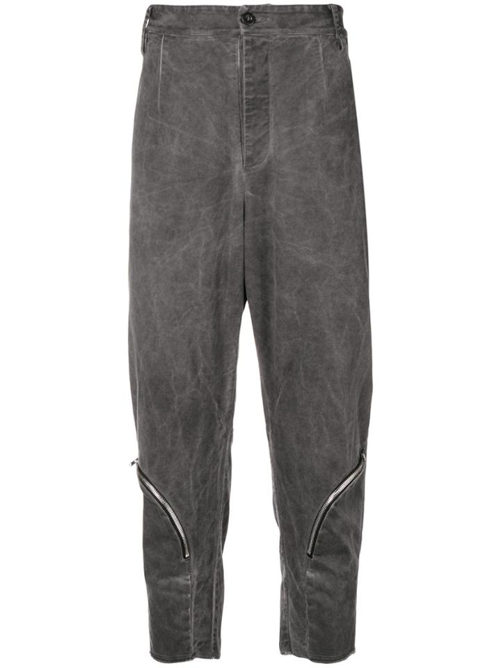 Lost & Found Rooms Drop-crotch Cropped Trousers - Grey