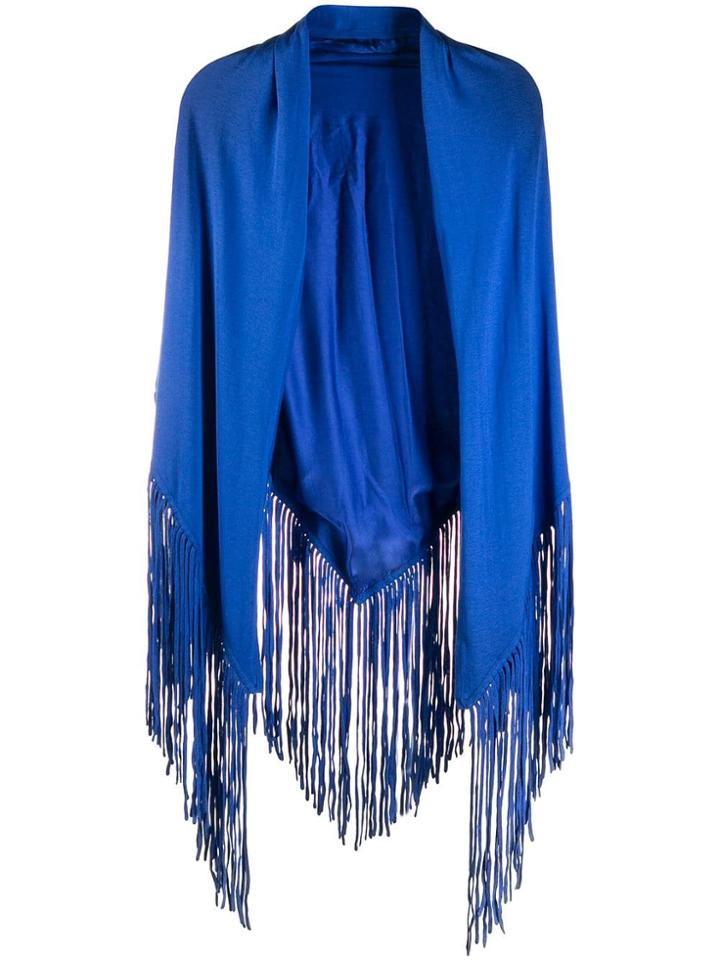 Snobby Sheep Fridas Fringed Cape - Blue