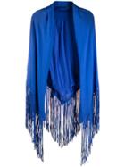Snobby Sheep Fridas Fringed Cape - Blue