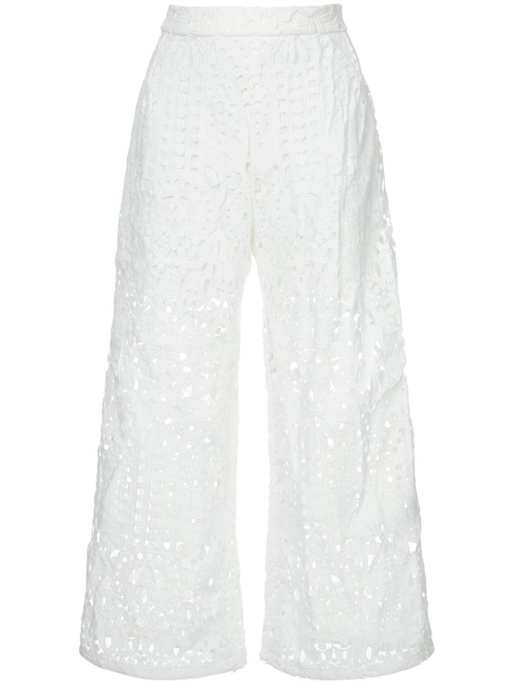 Markus Lupfer Lace Cut-out Trousers - White