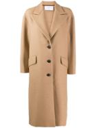 Harris Wharf London Flap Pocket Detail Coat - Neutrals