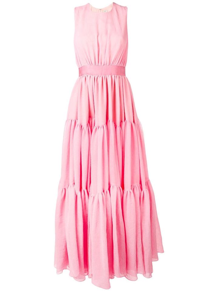 Maison Rabih Kayrouz Tiered Sleeveless Maxi Dress - Pink