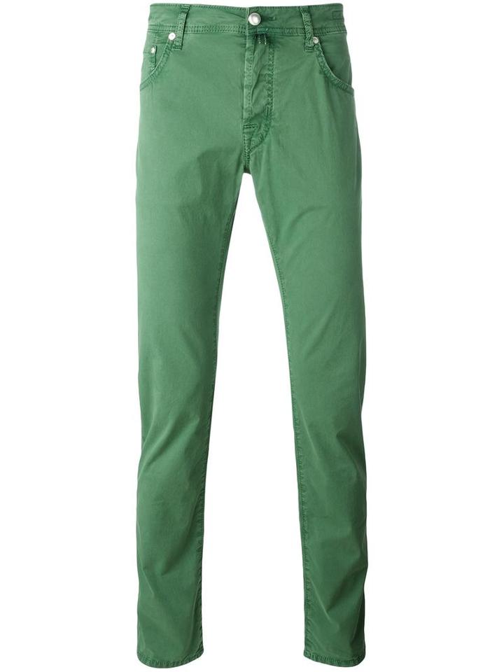 Jacob Cohen Slim Fit Jeans, Men's, Size: 36, Green, Cotton/spandex/elastane