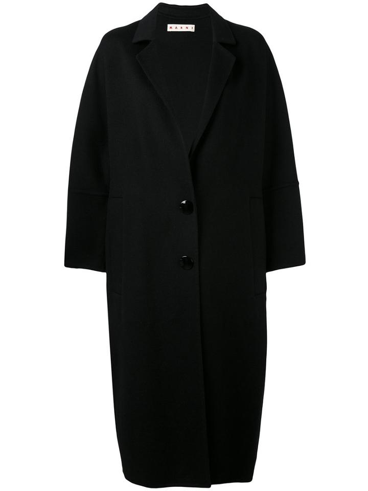 Marni - Ovoid Cocoon Coat - Women - Cashmere/alpaca/virgin Wool - 38, Black, Cashmere/alpaca/virgin Wool