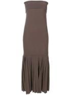 Romeo Gigli Pre-owned Strapless Dress - Brown
