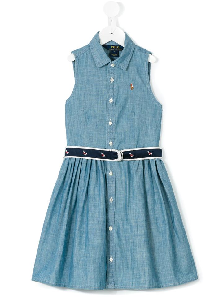 Ralph Lauren Kids - Belted Denim Dress - Kids - Cotton - 5 Yrs, Blue