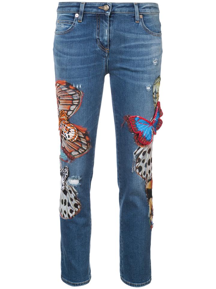 Roberto Cavalli Butterfly Skinny Jeans - Blue