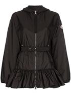 Moncler Tbilisi Frill Hem Hoodie Jacket - Black