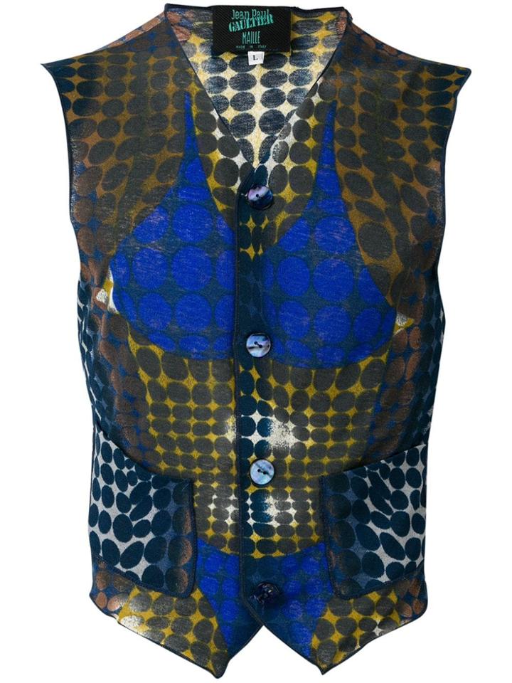 Jean Paul Gaultier Pre-owned Bikini Print Waistcoat - Blue