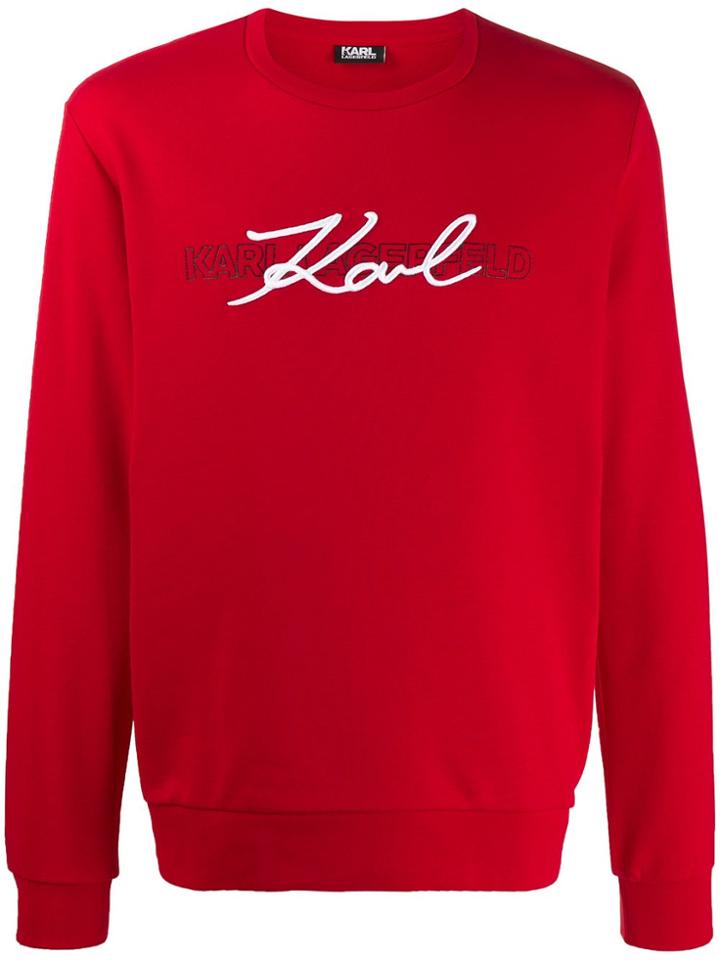 Karl Lagerfeld Embroidered Logo Sweatshirt