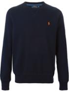 Polo Ralph Lauren Embroidered Logo Sweatshirt, Men's, Size: Small, Blue, Cotton