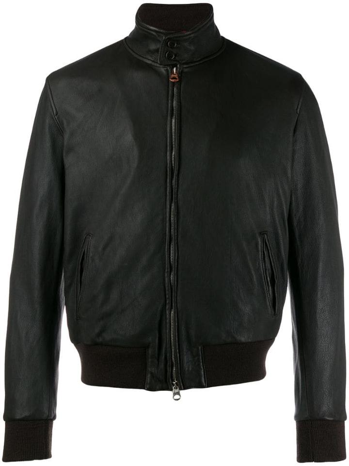 Stewart Jeff Slim Bomber Jacket - Brown
