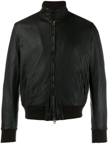 Stewart Jeff Slim Bomber Jacket - Brown
