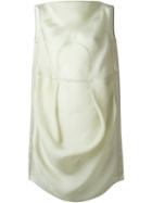 Rick Owens Organza Draped Dress, Women's, Size: 40, Green, Silk