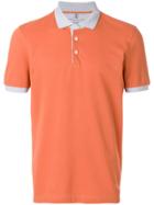 Brunello Cucinelli Contrast Trim Polo Shirt - Yellow & Orange