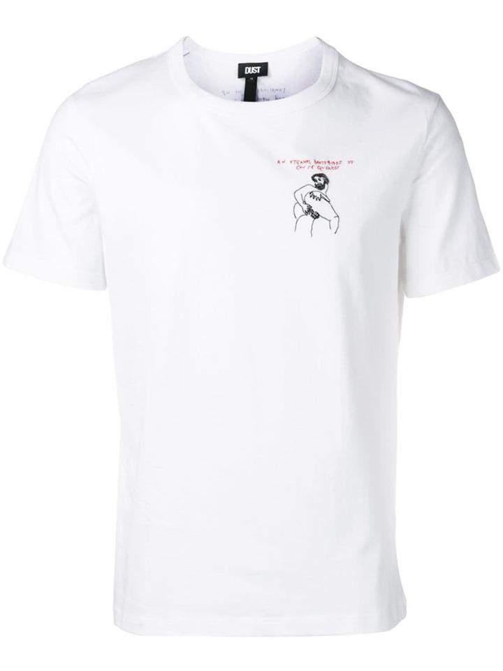 Dust Printed Crew Neck T-shirt - White