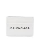 Balenciaga White Leather Logo Cardholder