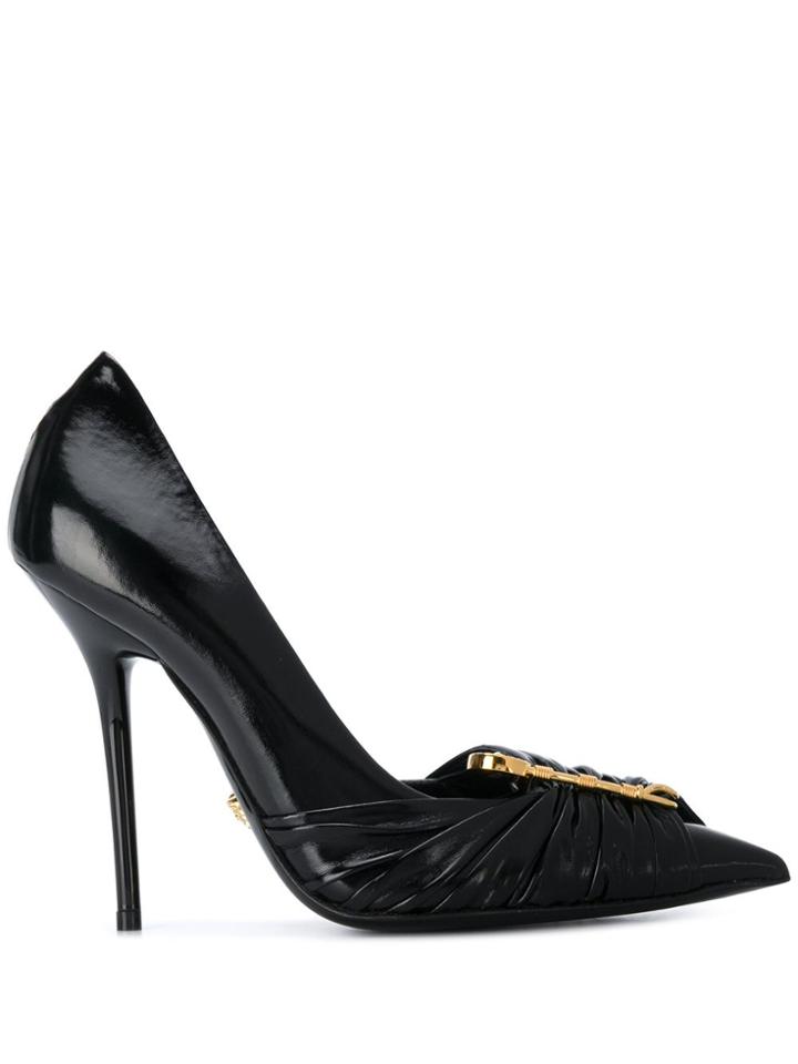 Versace Safety Pin Pointed-toe Pumps - Black