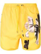 Neil Barrett Floral Beach Shorts - Yellow
