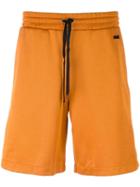 Ami Alexandre Mattiussi Contrast Band Track Shorts, Men's, Size: Small, Yellow/orange, Cotton/polyester