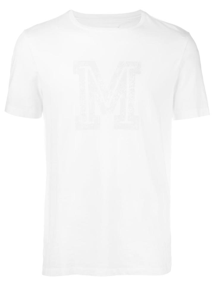 Maison Margiela M Print T-shirt, Men's, Size: 48, White, Cotton