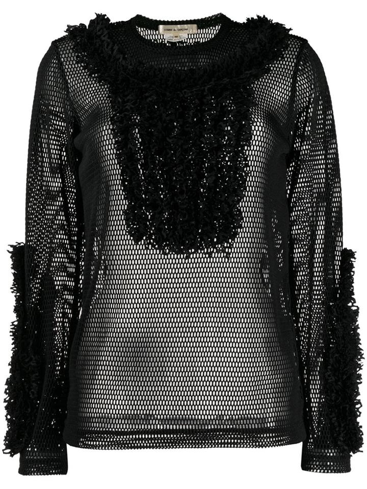 Comme Des Garçons Mesh Jumper - Black