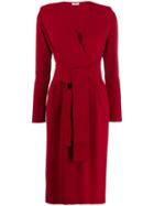 P.a.r.o.s.h. Wide Belt Wrap Dress - Red