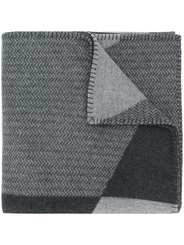 Pringle Of Scotland Lion Blanket Scarf - Grey