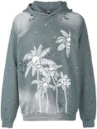 Dom Rebel Skull Palm Hoodie - Grey