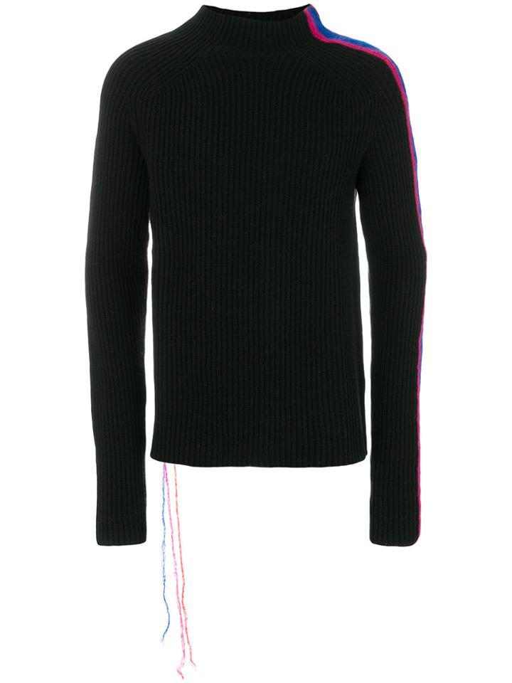 Paura Side Stripe Detail Jumper - Black